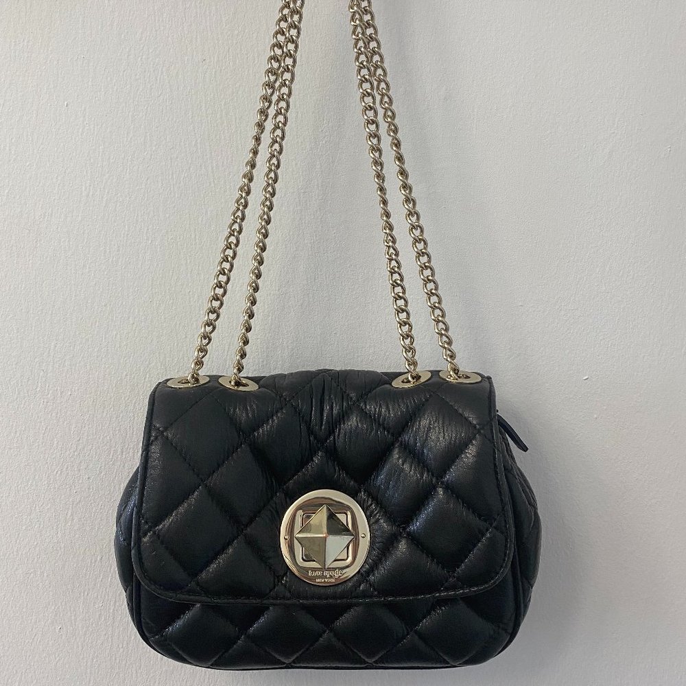 KATE SPADE - GOLD COAST CHRISTY SHOULDER/CROSSBODY BAG, BLACK & GOLD
